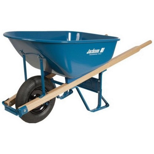 Jackson Steel Wheelbarrow For Contractors 6 CF,Blue by Jackson