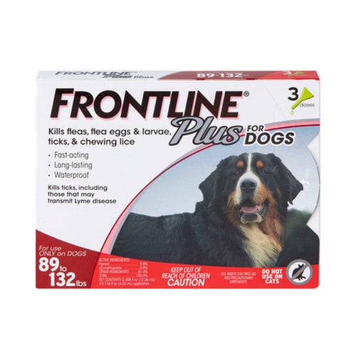 Frontline Plus for Dogs For Dogs 89-132 lbs 3 Count by Frontline Plus