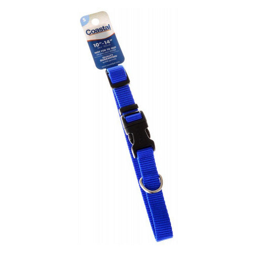 Nylon Adjustable Collar - Blue 10"-14" Long x 5/8" Wide by Tuff Collar
