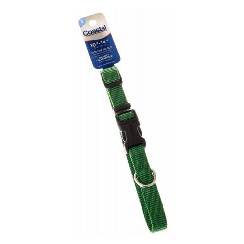 Nylon Adjustable Collar - Hunter Green 10"-14" Long x 5/8" Wide by Tuff Collar