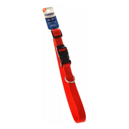Nylon Adjustable Collar - Red 14"-20" Long x 5/8" Wide by Tuff Collar