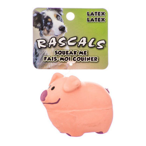 Coastal Pet, Rascals Latex Pig Dog Toy - Pink, 2.75