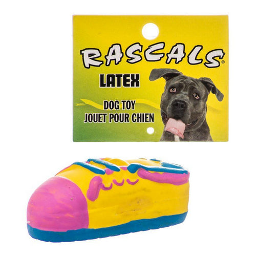 Rascals Latex Small Tennis Shoe Dog Toy 3.5" Long by Coastal Pet