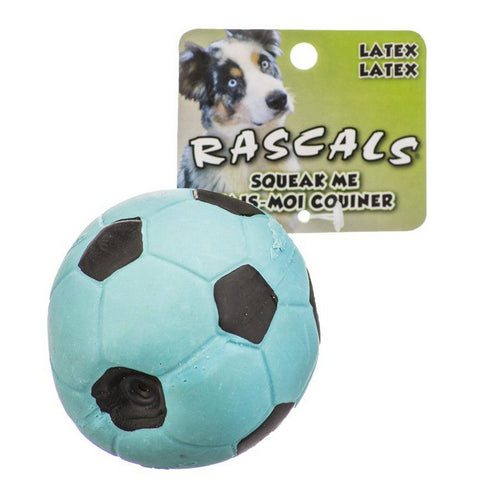 Rascals Latex Soccer Ball for Dogs - Blue 3" Diameter by Coastal Pet