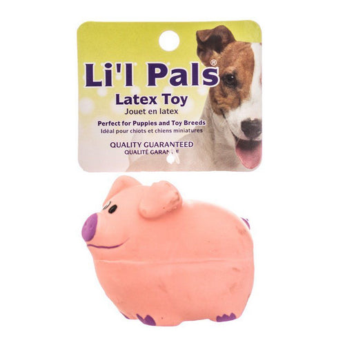 Latex Pig Dog Toy 3" Long by Li'l Pals