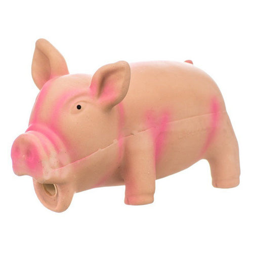 Rascals Latex Grunting Pig Dog Toy - Pink 6.25" Long by Coastal Pet