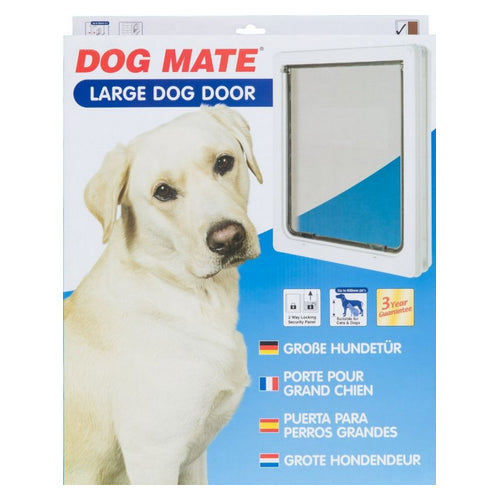 Multi Insulation Dog Door - White Large (Dogs up to 25" Shoulder Height) by Dog Mate