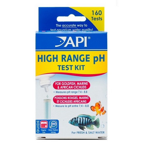 API, pH High Range Test Kit FW & SW, 160 Tests