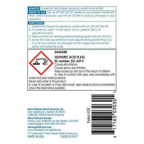 API, pH Down Aquarium pH Adjuster, 4 oz