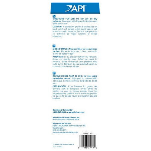 API, Doc Wellfish's Algae Scraper for Acrylic Aquariums, Alsgae Scraper - Acrylic