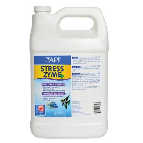API, Stress Zyme Plus Aquarium Cleaning Solution, 1 Gallon (Treats 7,560 Gallons)