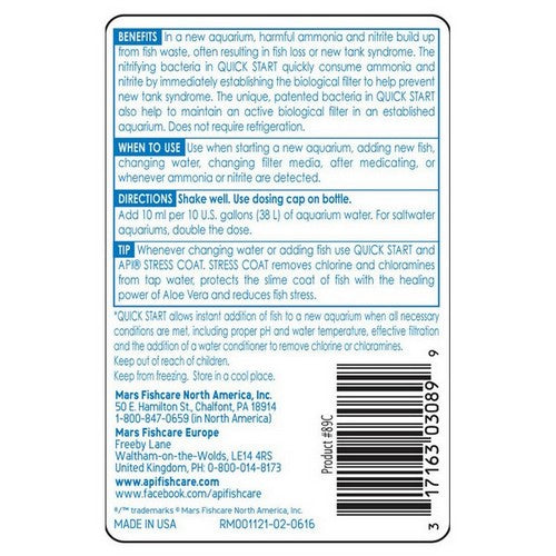 API, Quick Start Water Conditioner, 4 oz