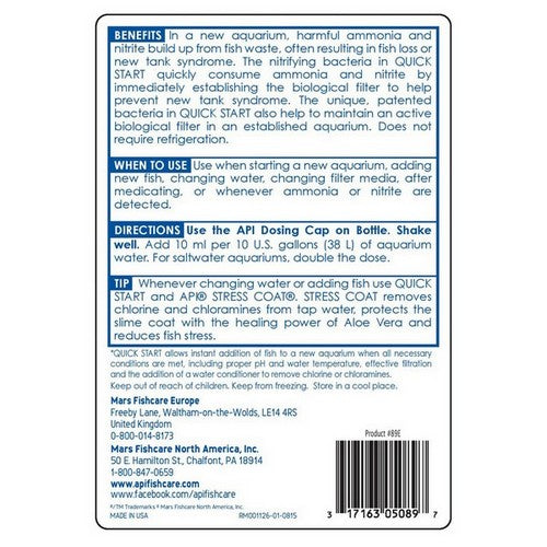 API, Quick Start Water Conditioner, 16 oz