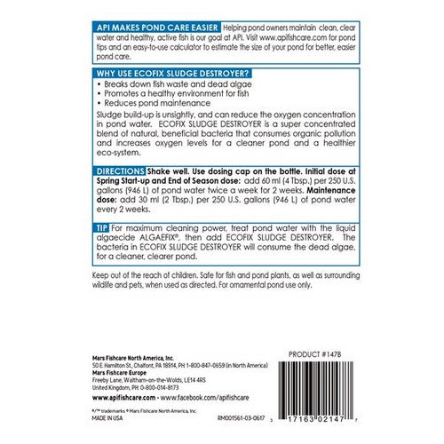 API, Pond Ecofix Sludge Destroyer, 16 oz (Treats 4,000 Gallons)