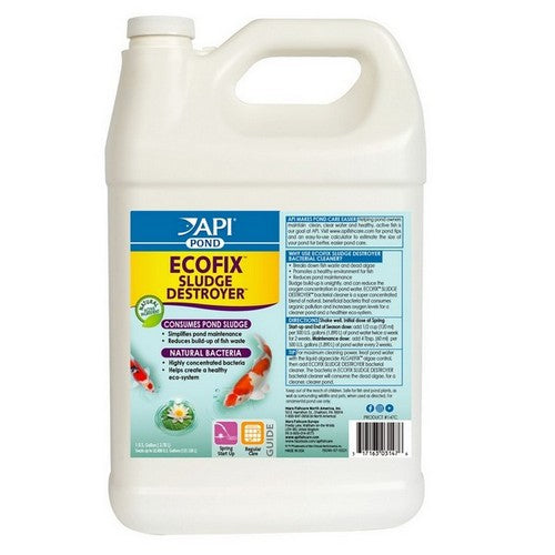 API, Pond Ecofix Sludge Destroyer, 1 Gallon (Treats 32,000 Gallons)