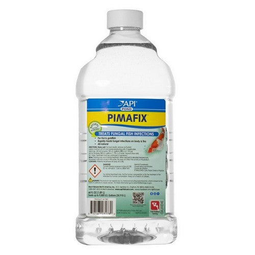 PimaFix Antifungal Remedy for Koi & Goldfish 64 oz (Treats 9,600 Gallons) by Pond Care