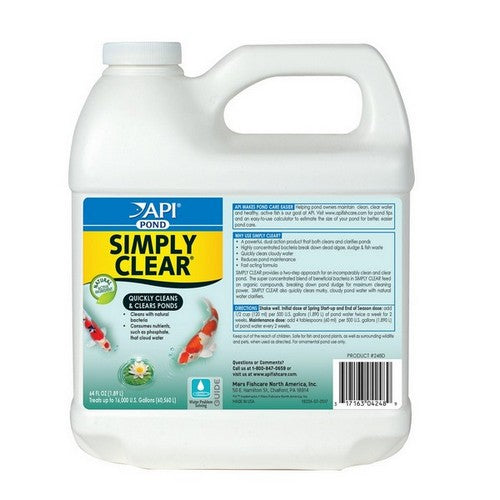 Simply-Clear Pond Clarifier 64 oz (Treats up to 16,000 Gallons) by Pond Care