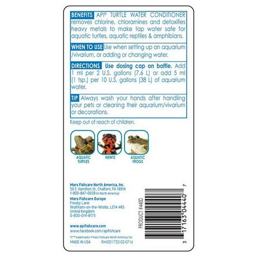 API, Turtle Water Conditioner, 8 oz
