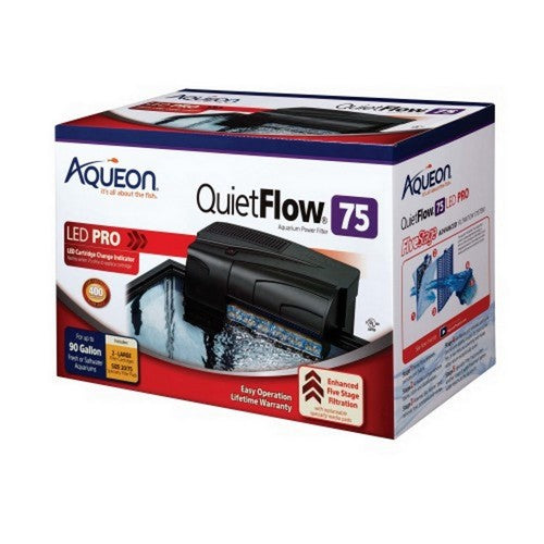 Aqueon, QuietFlow LED Pro Power Filter, QuietFlow 55 & 75 (Aquariums up to 90 Gallons)