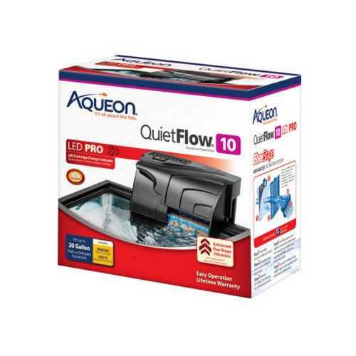 Aqueon, QuietFlow LED Pro Power Filter, QuietFlow 10 (Aquariums up to 10 Gallons)