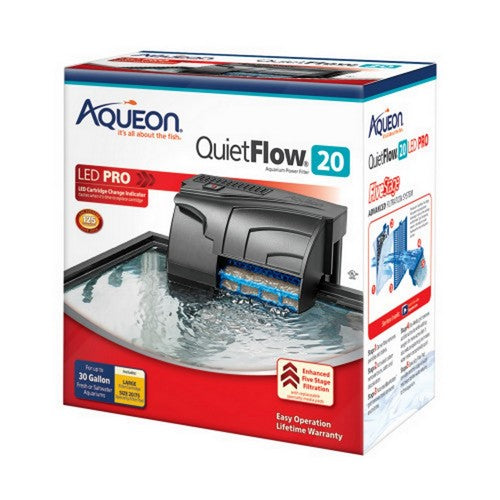 Aqueon, QuietFlow LED Pro Power Filter, QuietFlow 20 (Aquariums up to 20 Gallons)