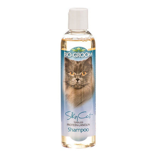 Bio Groom, Silky Cat Tearless Protein & Lanolin Shampoo, 8 oz