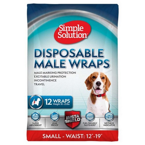 Disposable Male Wraps - Small 12 Count by Simple Solution