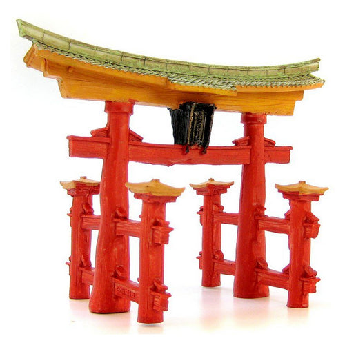 Japanese Torii Gate Ornament 7"L x 4.25"W x 5.5"H by Blue Ribbon Pet Products