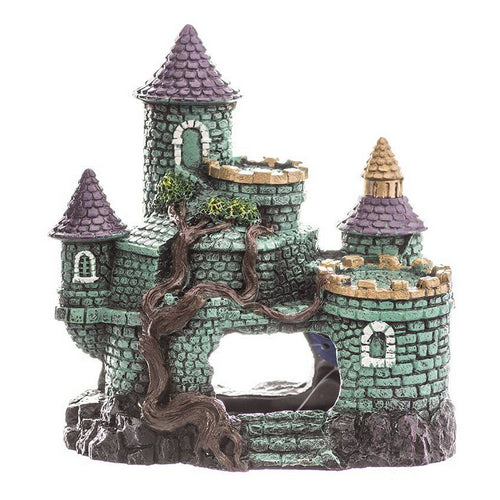 Exotic Environments Hobbit Castle Aquarium Ornament 6.25"L x 5.5"W x 6.25"H by Blue Ribbon Pet Products