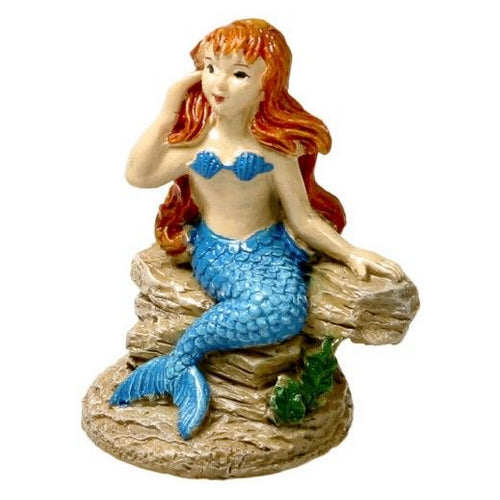 Exotic Environments Poised Mermaid Aquarium Ornament 2"L x 1.5"W x 2.5"H by Blue Ribbon Pet Products