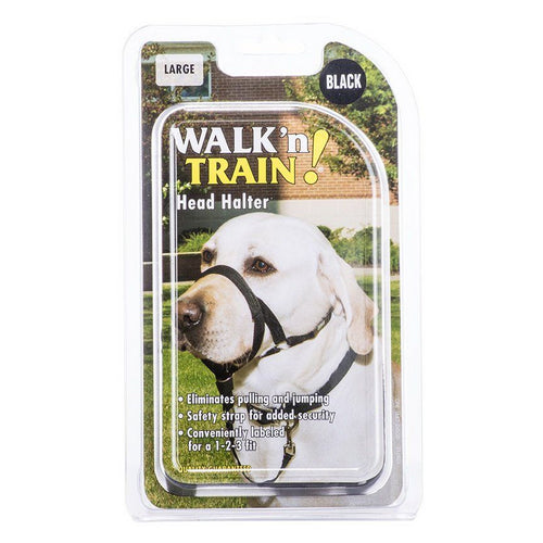 Walk'n Train Head Halter Size 3 (15"-20" Neck & 7"-9" Snout Circumference) by Coastal Pet