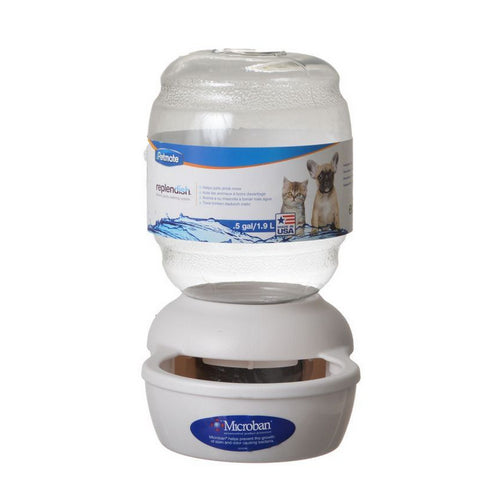Petmate, Replendish Waterer - Pearl Silver Gray, .5 Gallons