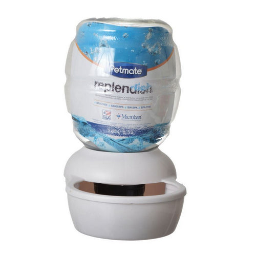 Petmate, Replendish Waterer - Pearl Silver Gray, 1 Gallon