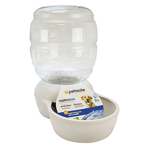 Petmate, Replendish Waterer - Pearl Silver Gray, 4 Gallons