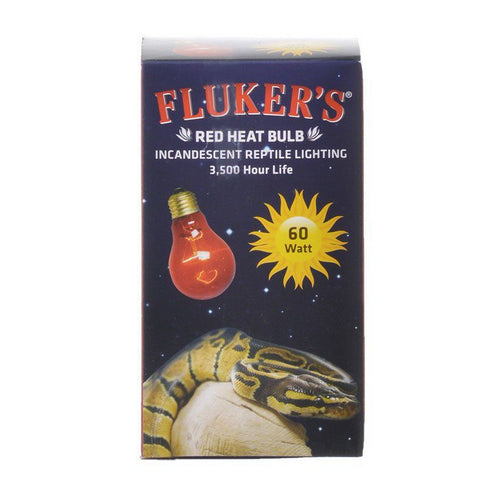 Red Heat Incandescent Bulb 60 Watt by Flukers