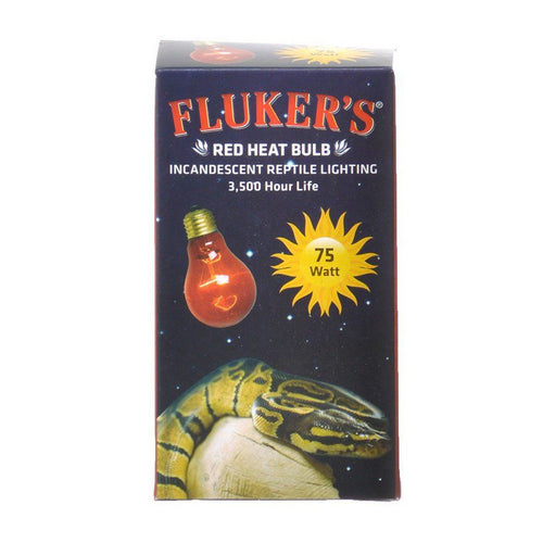 Red Heat Incandescent Bulb 75 Watt by Flukers