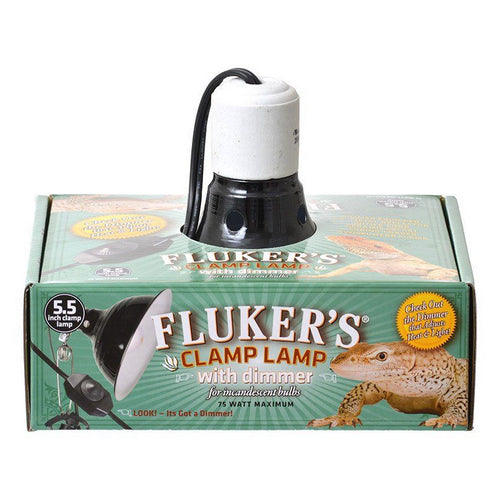 Clamp Lamp with Dimmer 75 Watt (5.5" Diameter) by Flukers