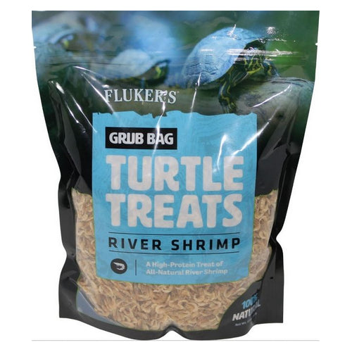 Flukers, Grub Bag Turtle Treat - River Shrimp, 12 oz