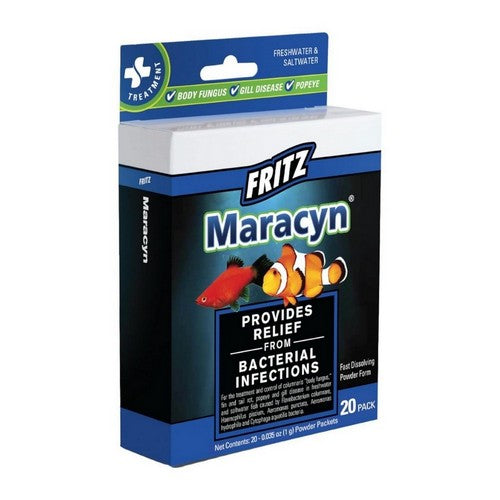 Fritz Aquatics, Saltwater And Freshwater Positive Relief From Bacterial Gil, 20 Count