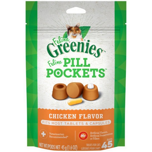 Greenies, Pill Pockets Chicken Flavor Cat Treats, 1.6 oz