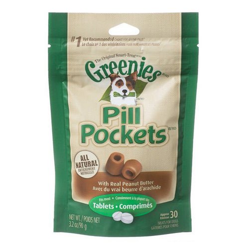 Greenies, Pill Pocket Peanut Butter Flavor Dog Treats, Small - 30 Treats (Tablets)