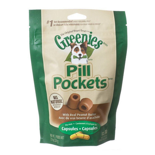 Greenies, Pill Pocket Peanut Butter Flavor Dog Treats, Large - 30 Treats (Capsules)