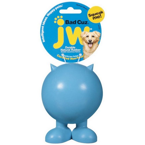 Bad Cuz Rubber Squeaker Dog Toy Medium - 4" Tall by JW Pet