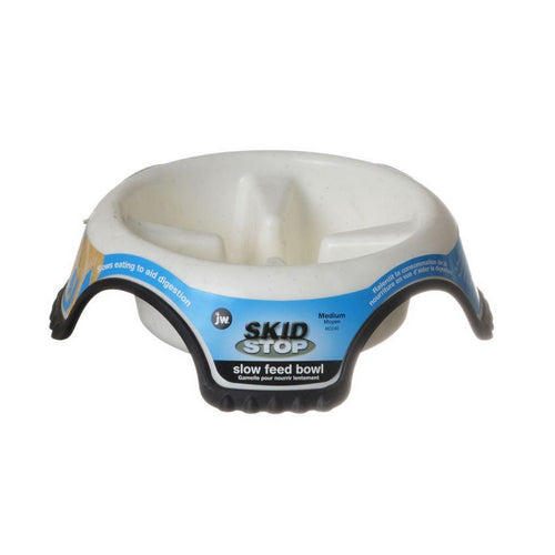 Skid Stop Slow Feed Bowl Medium - 8.5" Wide x 2.5" High (3.75 cups) by JW Pet