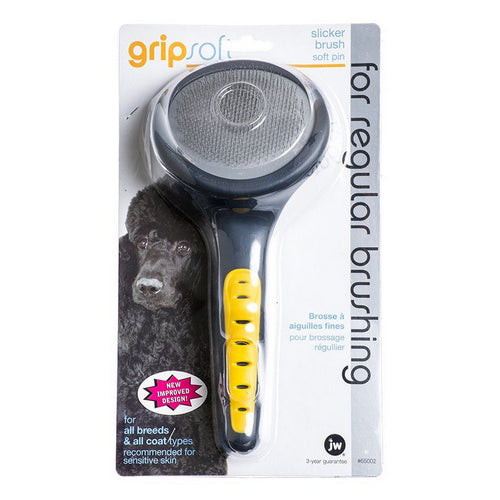 JW Pet, JW Gripsoft Soft Pin Slicker Brush, Soft Pin Slicker Brush
