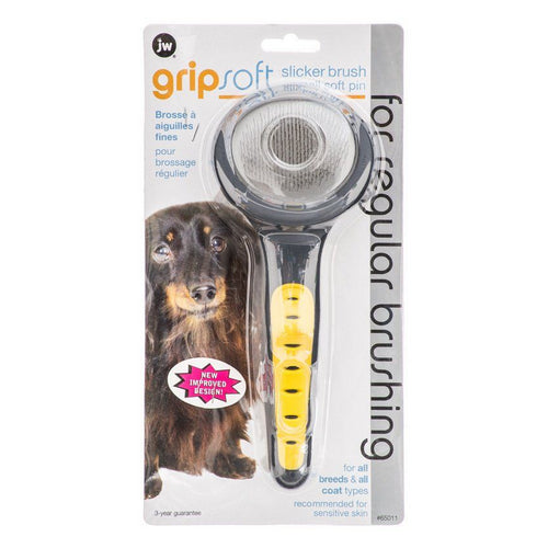 JW Pet, JW Gripsoft Soft Slicker Brush, Small