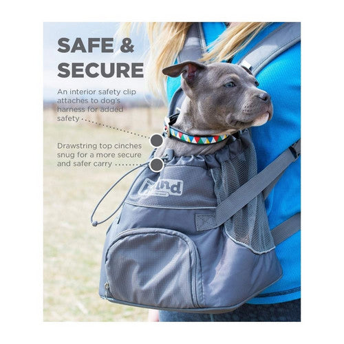 Pet-A-Roo Front Style Pet Carrier - Blue Medium - 9.5"W x 12.25"H x 16"D (For Pets 10-20 lbs) by Outward Hound