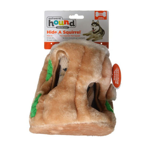 Plush Hide-A-Squirrel Dog Toy Large - 6.5" Diameter by Plush Puppies