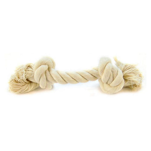 Flossy Chews Rope Bone - White Mini (6" Long) by Mammoth Pet Products