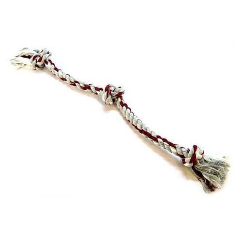 Flossy Chews Colored 3 Knot Tug Rope X-Large - 36" Long by Mammoth Pet Products